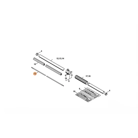 STIHL  Wałek napędowy (krótki) 4230 711 3200